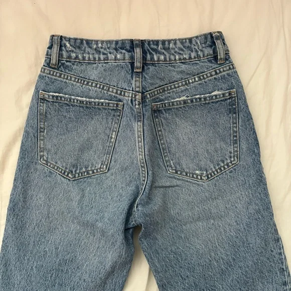 Zara Ripped Blue Mom Jeans - Picture 5 of 6